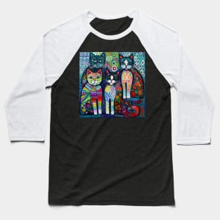 Quirky Cats Baseball T-Shirt